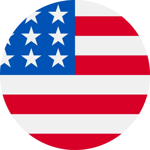 United States flag indicating English language selection